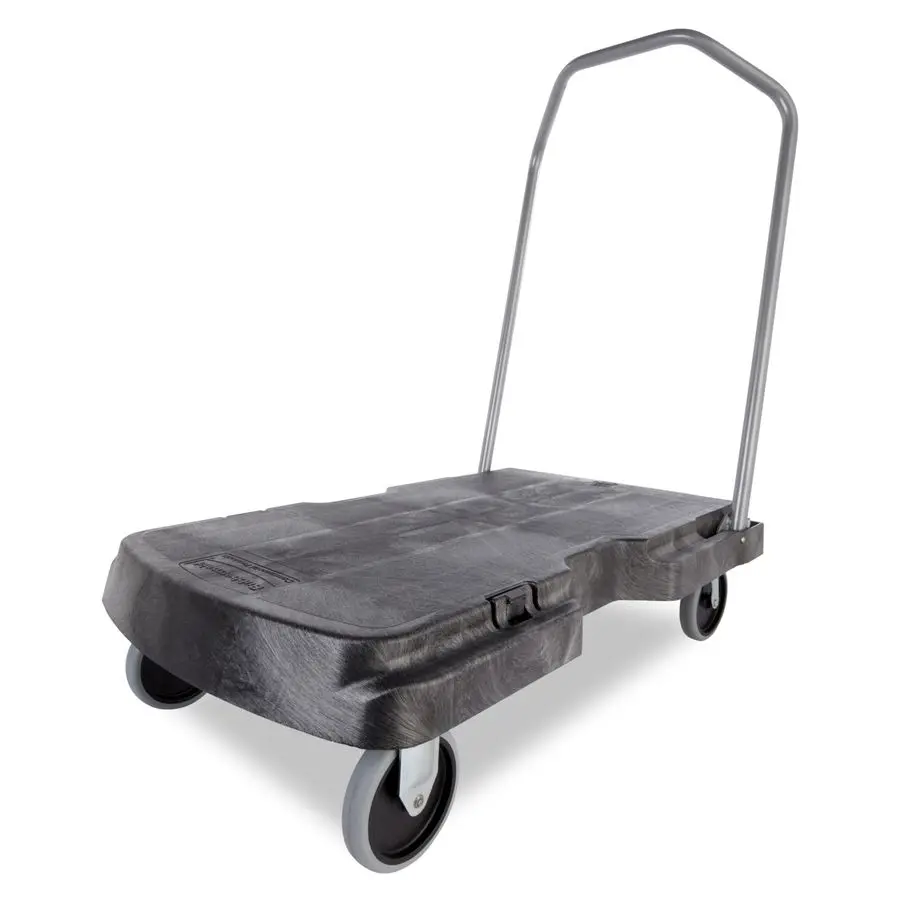 

Commercial Products Triple Trolley Folding Handle Dolly Cart Platform Truck with wheels, 500 lbs Capacity, for Moving Warehouse