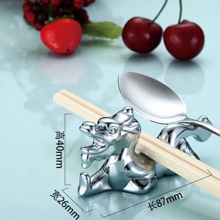 Metalen Eetstokjes Houder Rest Keukenbar Tafeldecoratie Accessoires Zinklegering Chinese Stijl Twaalf Zodiac Eetstokjes Kussens