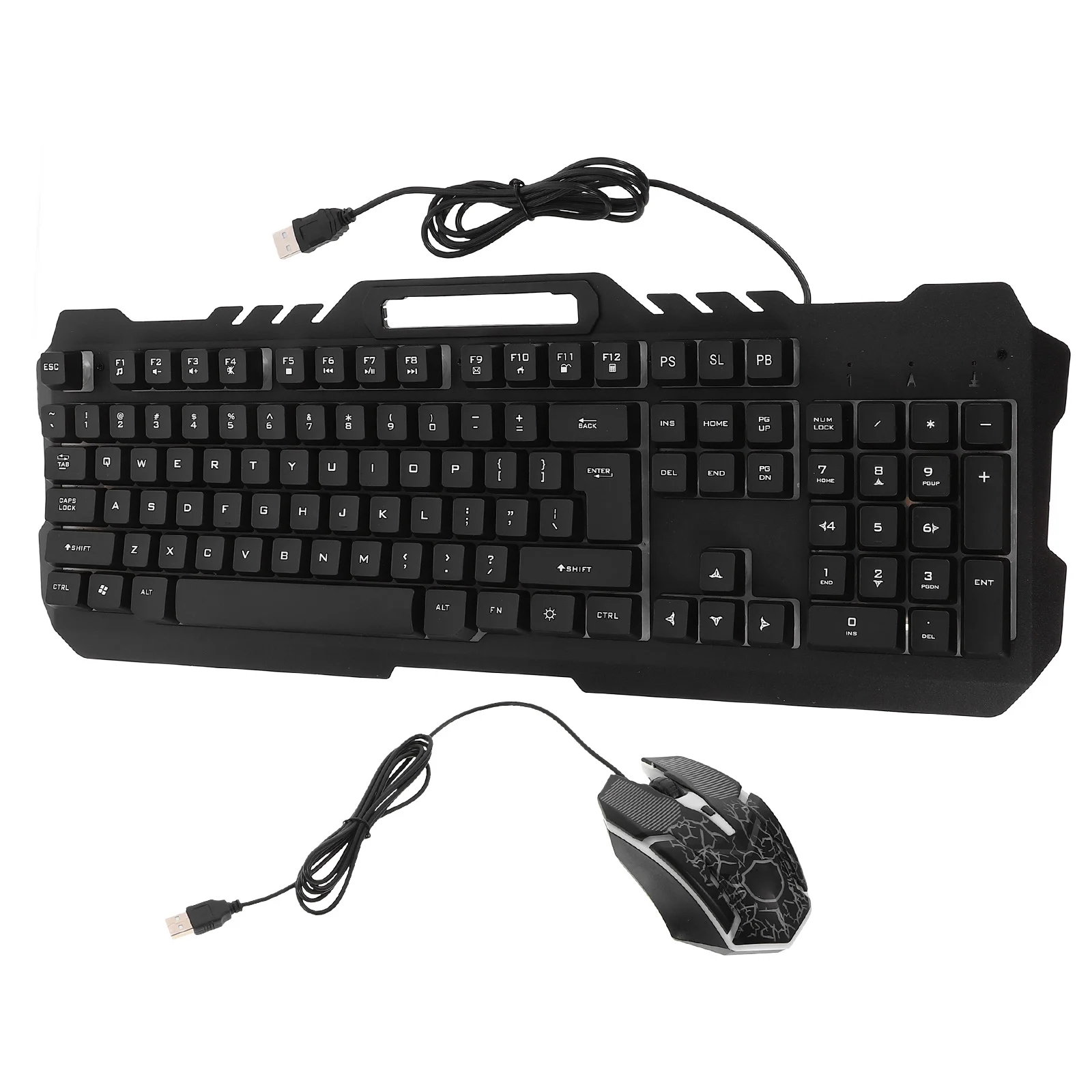 

Wired Backlit Keyboard Mouse Set Mechanical USB Comfortable Gaming Keys Comfy Ergonomic RGB Colorful Long Durability Precision