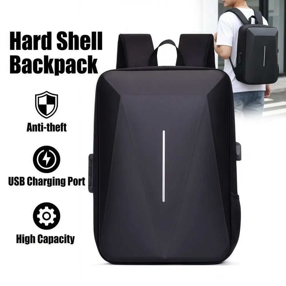 Anti-theft Hard Shell Backpack High Capacity USB Charging Port Casual EVA Backpack Waterproof Multipurpose Business Computer Bag