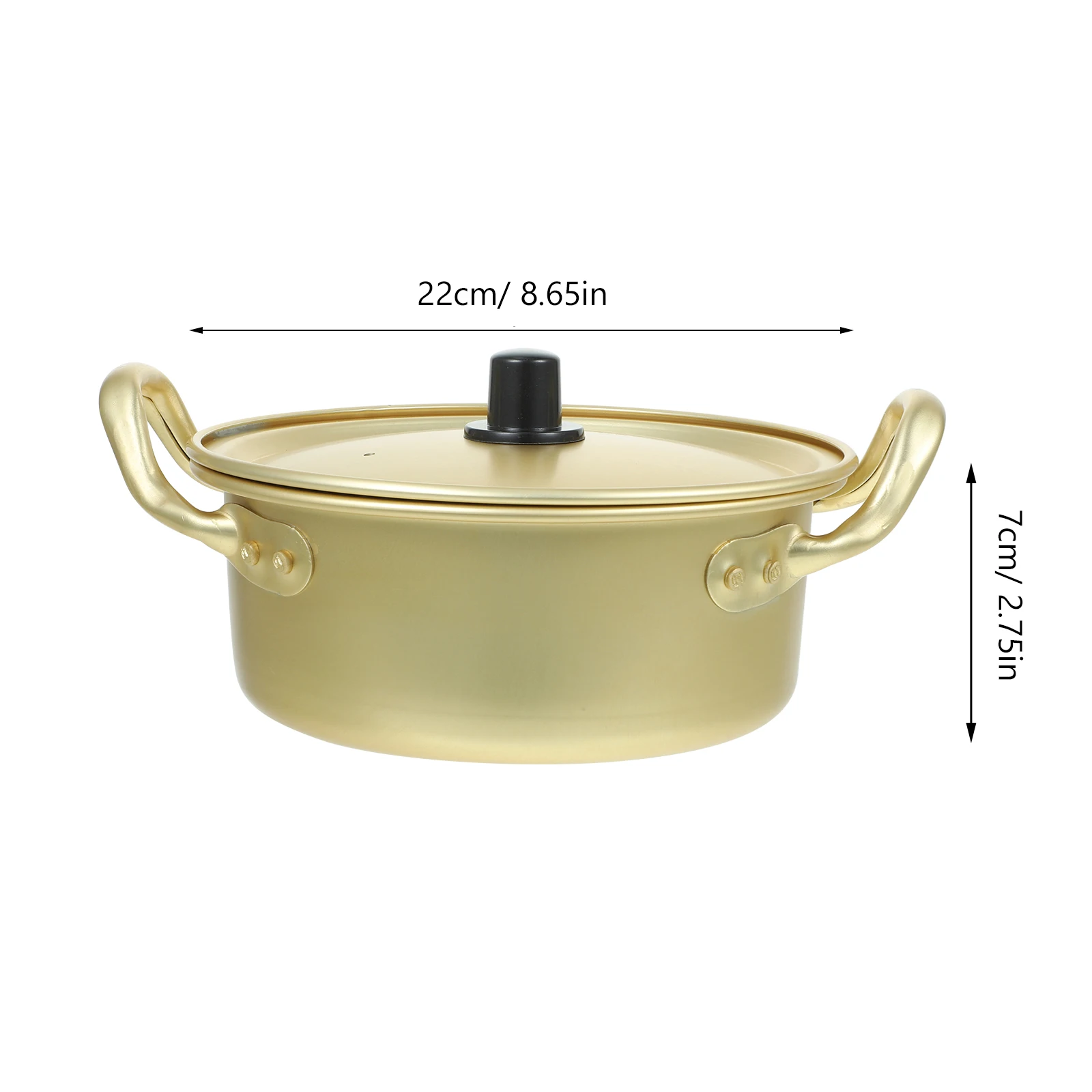 

1 set Korean Ramen Pot Aluminum Soup Pot Double Handle For Noodle Cooking Milk Heating Seafood Instant Noodle Cookware