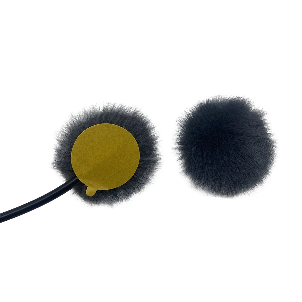 Fur Circles Reusable Furry Soft Covers With Sticker That Provide a Shield Against the Wind and Camouflage for Lavalier Mics