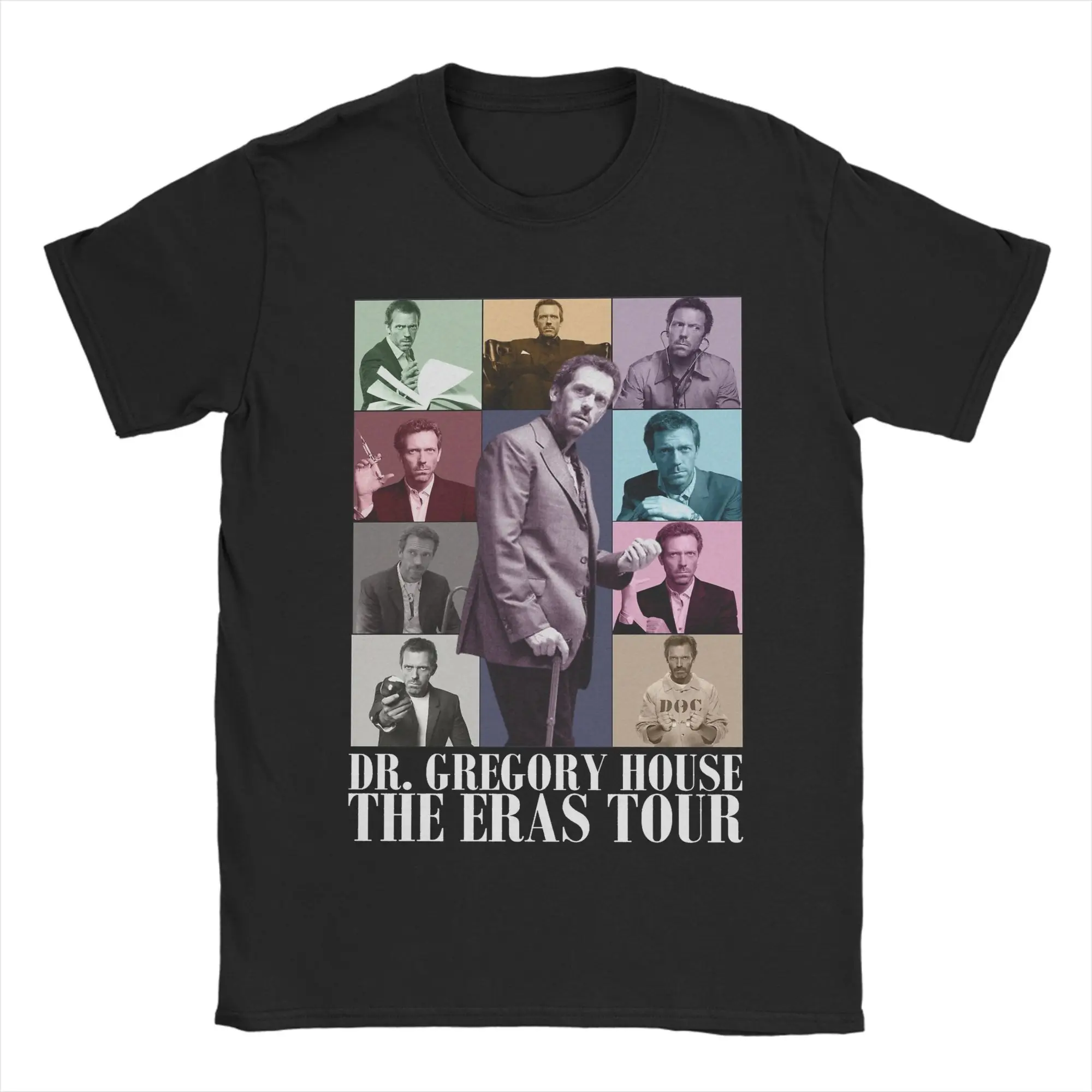 Men Dr Gregory House MD The Eras Tour T Shirt  Pure Cotton Clothing Amazing Short Sleeve Round Collar Tee Shirt Printed T-Shirts