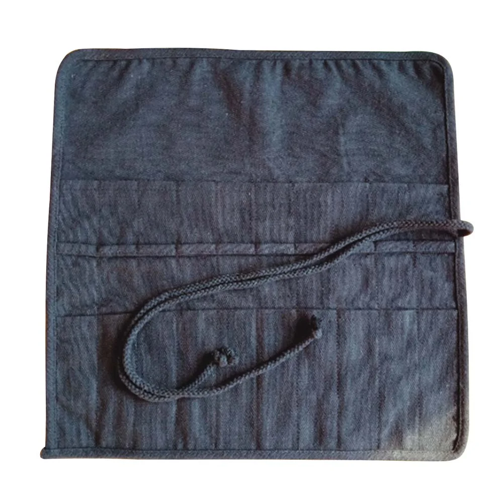 

20 Slots Paint Brush Holder Canvas Holder Rollup for Artist Watercolor Oil Paint Brush Tools Pens Pencils (Black)