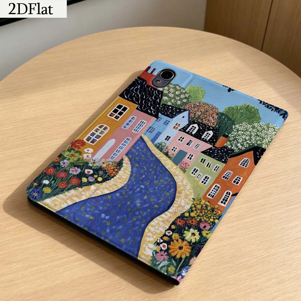 Cartoon Colorful Houses Street Gift For Honor Tab Magic Pad GT X9a 6 X9 X8A X8 V8 V7 9 V9 8 2 3 4 13.3 10 Pro Inch Tablet Case