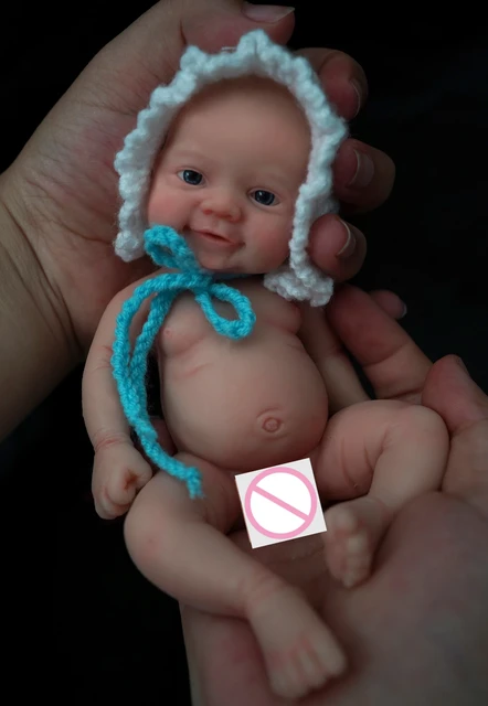 Mini muneca Reborn de silicona para ninos muneco pequeno de 7