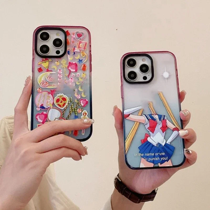 

Classic Cartoon Girl 2.0 Acrylic Colorful Border Phone Case Cover for IPhone 11 12 13 14 15 Pro Max Case for IPhone 15 Pro Max