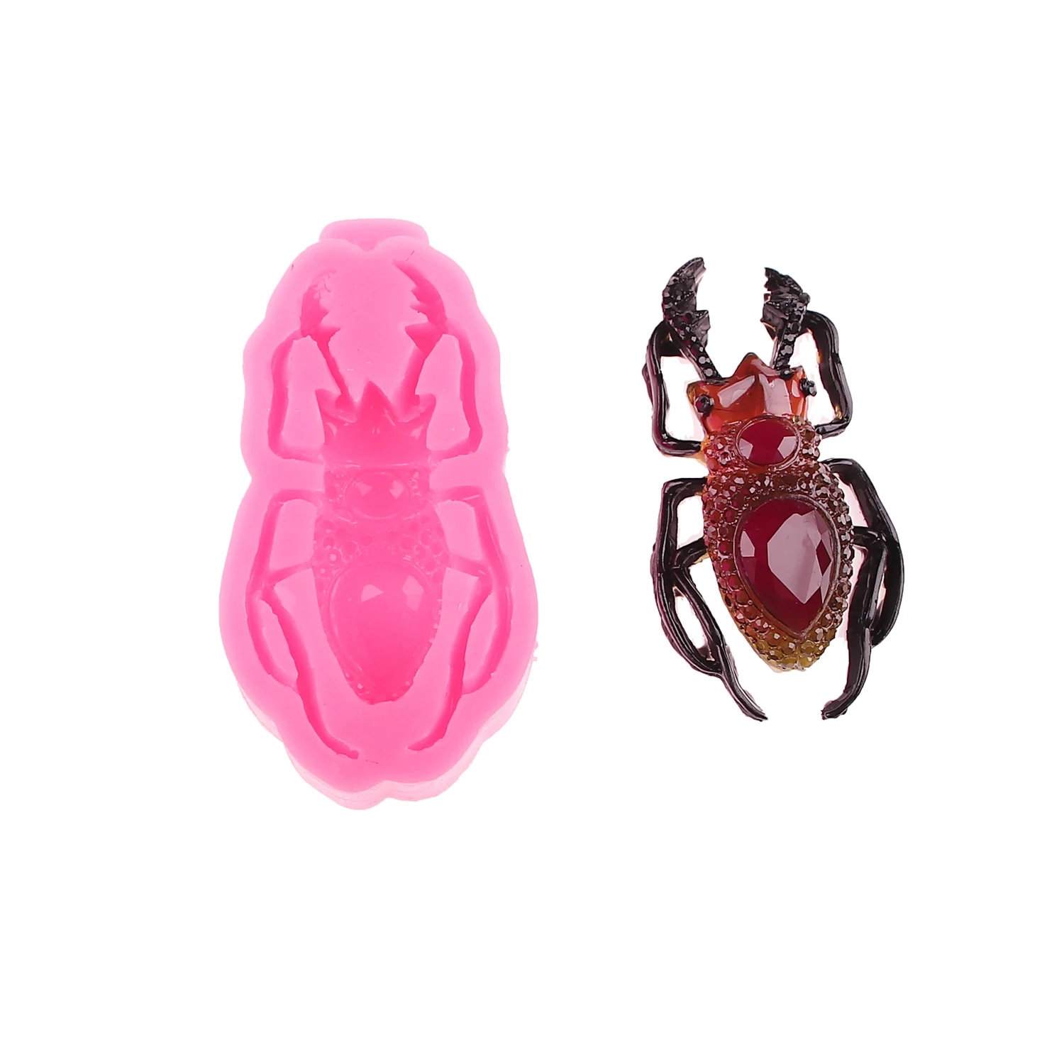 Cute Bee Beetle Silicone Mold for Chocolate Gummy Candy Cake Decorating Sugar Craft Cupcake Baking Supplies