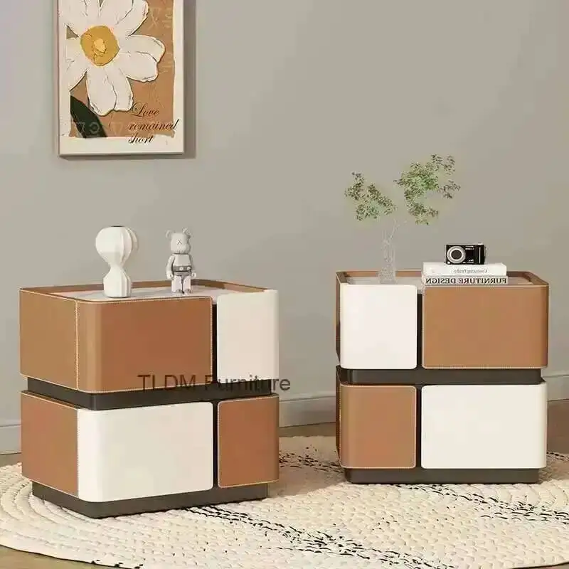 

Aesthetic with Nordic Modern Night 2 De Design Storage Elegant Set Nightstand Table Drawers Mesitas Noches of Bedroom Furniture