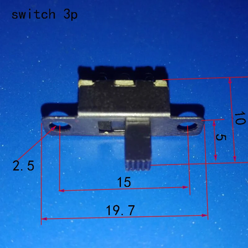 10/100 pçs alavanca-tipo interruptor de alavanca/2 arquivos 3 pés/rc carro avião robô crianças brinquedos para meninos diy acessórios do bebê montessori juguetes