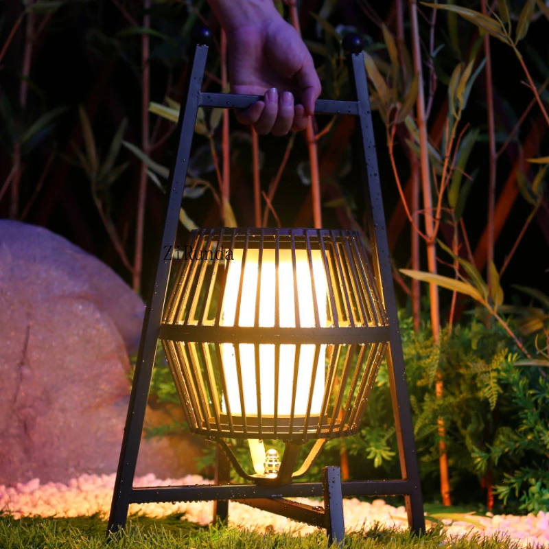 

*Solar handheld LED lawn floor lamp