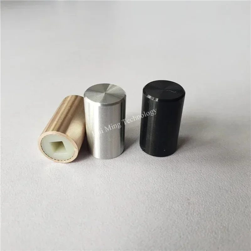 15Pcs Aluminum Alloy Knob Power Switch Cap 9.5*10 Square 3.2 Hole Small Button Caps Headphone Amplifier Chassis Panel Buttons