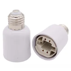 E27 to G24 Lamp Holder Converter Led Light Head Base E26 LED Saving Light Halogen Screw Bulb Socket Adapter White