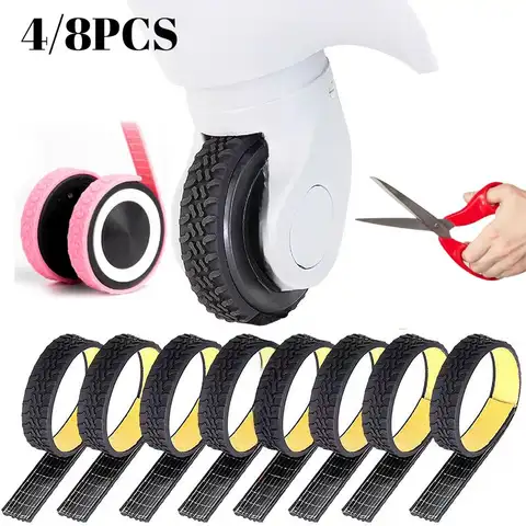4/8PCS 수하물 바퀴 보호대 실리콘 가방 부품 차축 바퀴 보호대 소음 감소 트롤리 박스 캐스터 커버