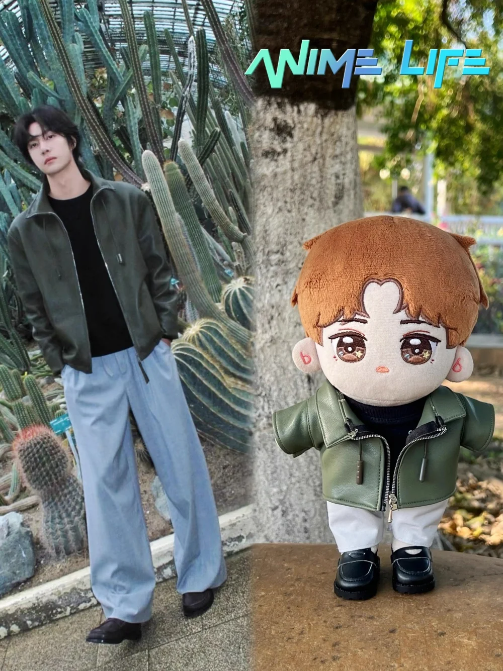 

Wang Yibo Idol Star зеленая куртка модный костюм для куклы 10 см 15 см 20 см игрушечная одежда наряд косплей оригинальный MDZS