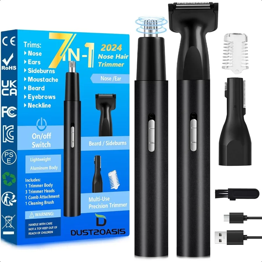 

Nose Hair Trimmer for Men Women2025 Allin1 Profional Use for Nose Ear Hair Trimmer Clipper Pro14000RPM Motor 2 hrs Rechargeable