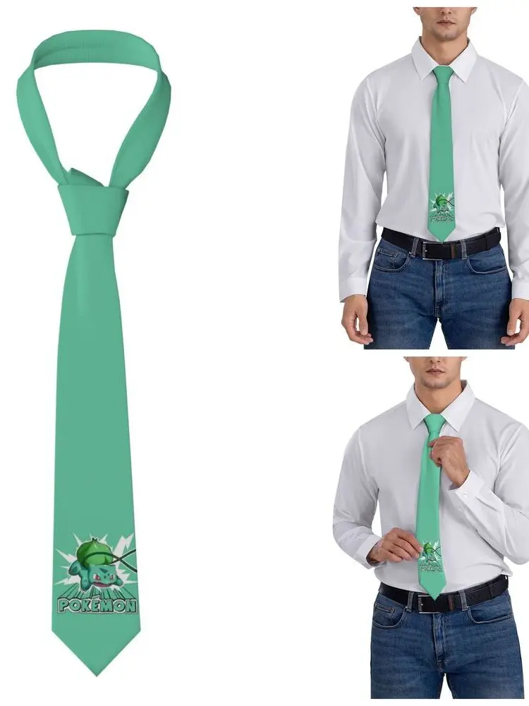 Pokemoned dessin animé Pikachu cravate unisexe 8 cm cravate hommes chemise accessoires Gravatas fête