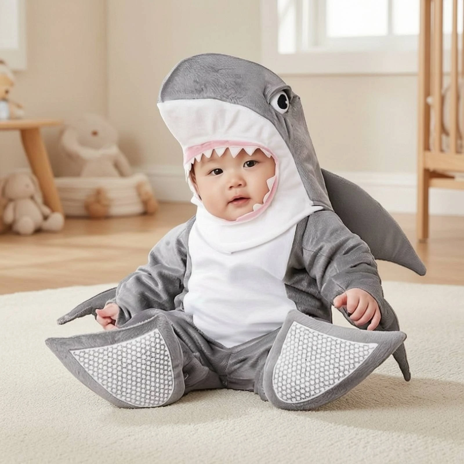 little-shark-costume-soft-infant-shark-jumpsuit-jumpsuit-with-hood-comfortable-one-piece-warm-for-toddlers-halloween-dress-up