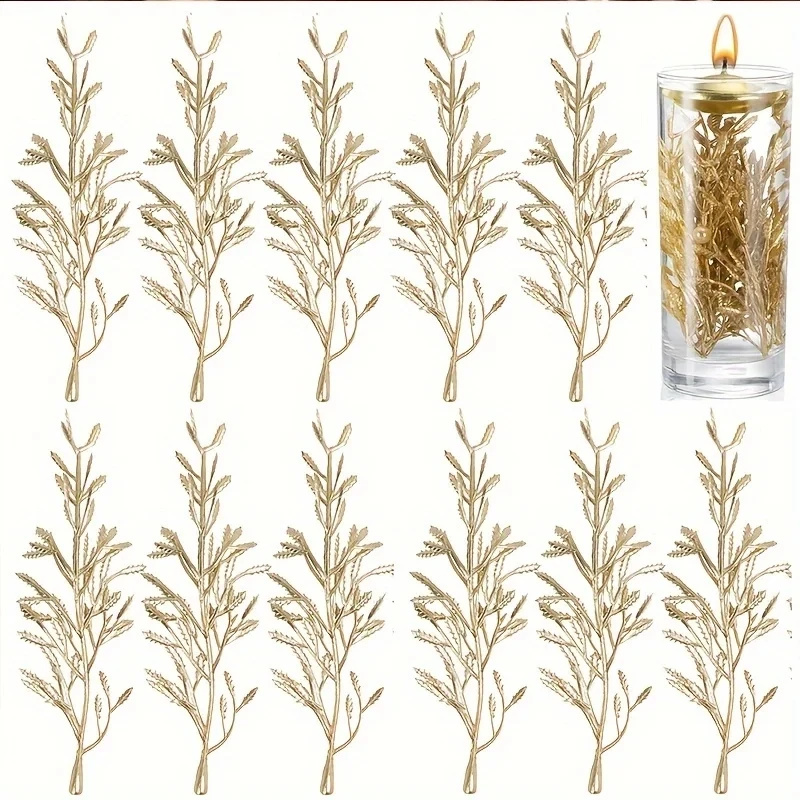 Simulated Golden Tree Branches Floating Candles Center Filling Wedding Banquet Decoration Plastic Flowers