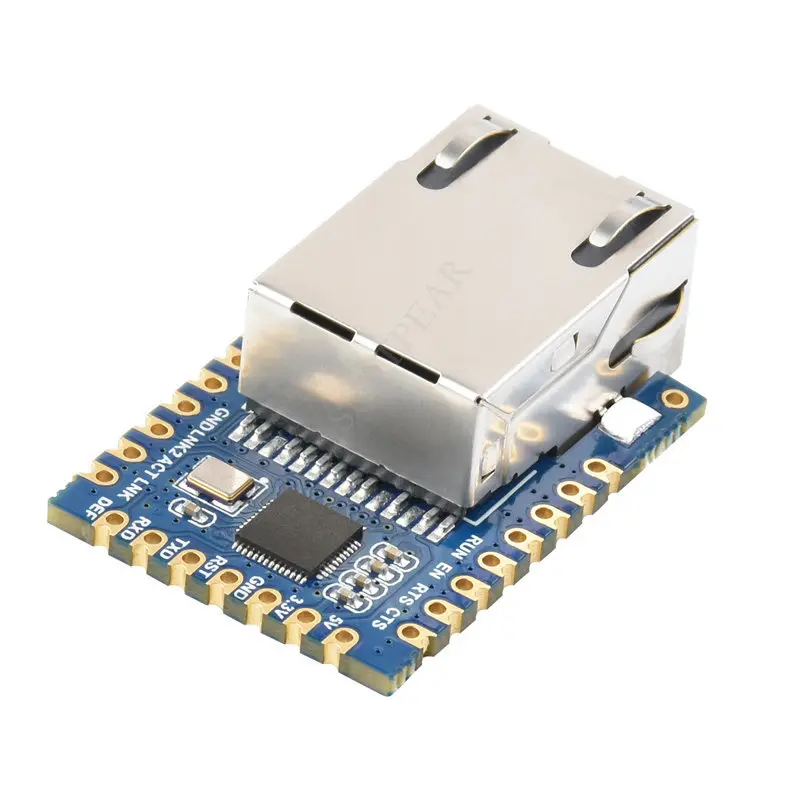 TTL to Ethernet Module, Mini Stamp Hole Development Board, Gold Fingers Process, Highly Integrated Design