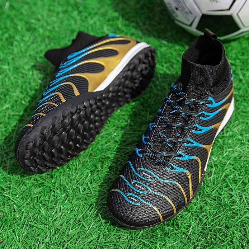 Männer Fußball Schuhe Sport FG/TF Outdoor Fußball Stiefel Training Jungen Spiel Rutschfeste Lange Spikes Stollen Indoor Futsal komfortable – Detail 19
