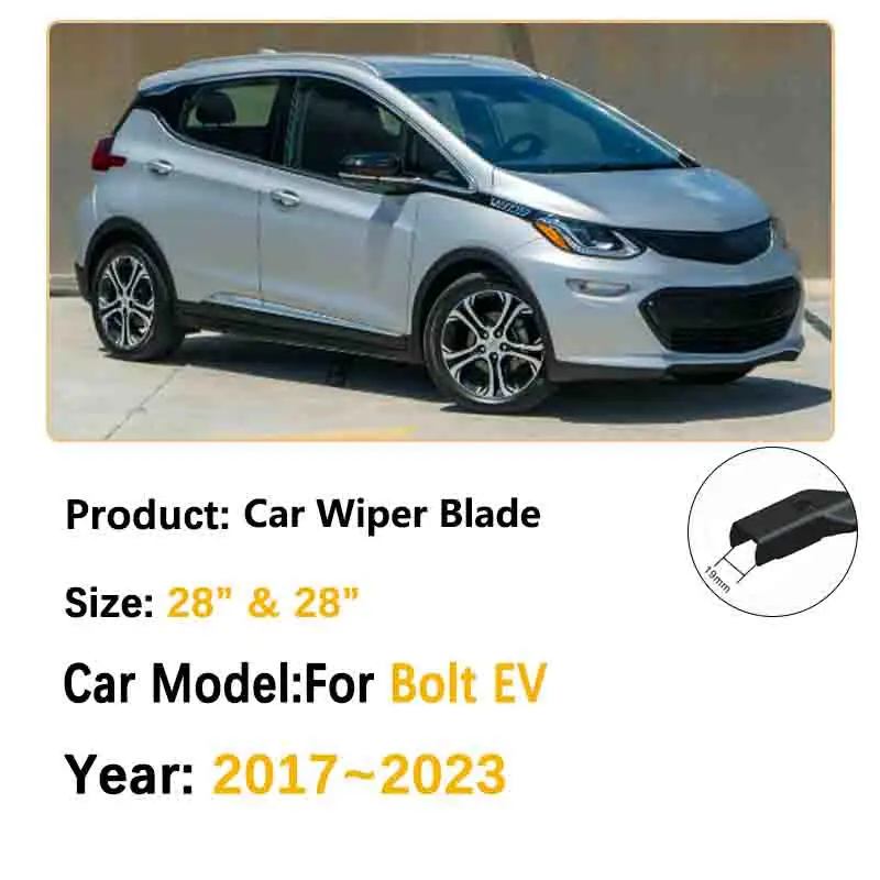 Pare-Brise Avant de Voiture pour Chevrolet Bolt EV 2017 2018 2019 2020 2021 ~ 2023, Accessoires de Brosses, 2 Pièces