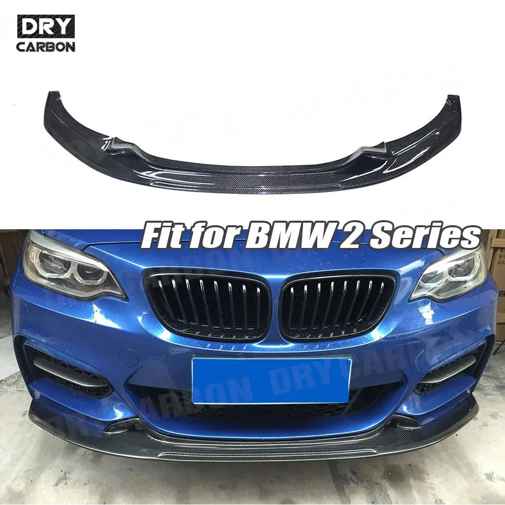 Carbon Fiber E Style Front Bumper Lip Spoiler Apron for BMW 2 Series F22 220i 228i 235i M235i M Sport 2014 2015 2016 2017