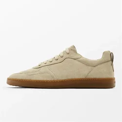 LINJER STRICKLIN Autumn New Men Shoes Fashion Lacing Flat Shoes Solid Simple Casual Versatile Sneaker Basic Commute Shoes