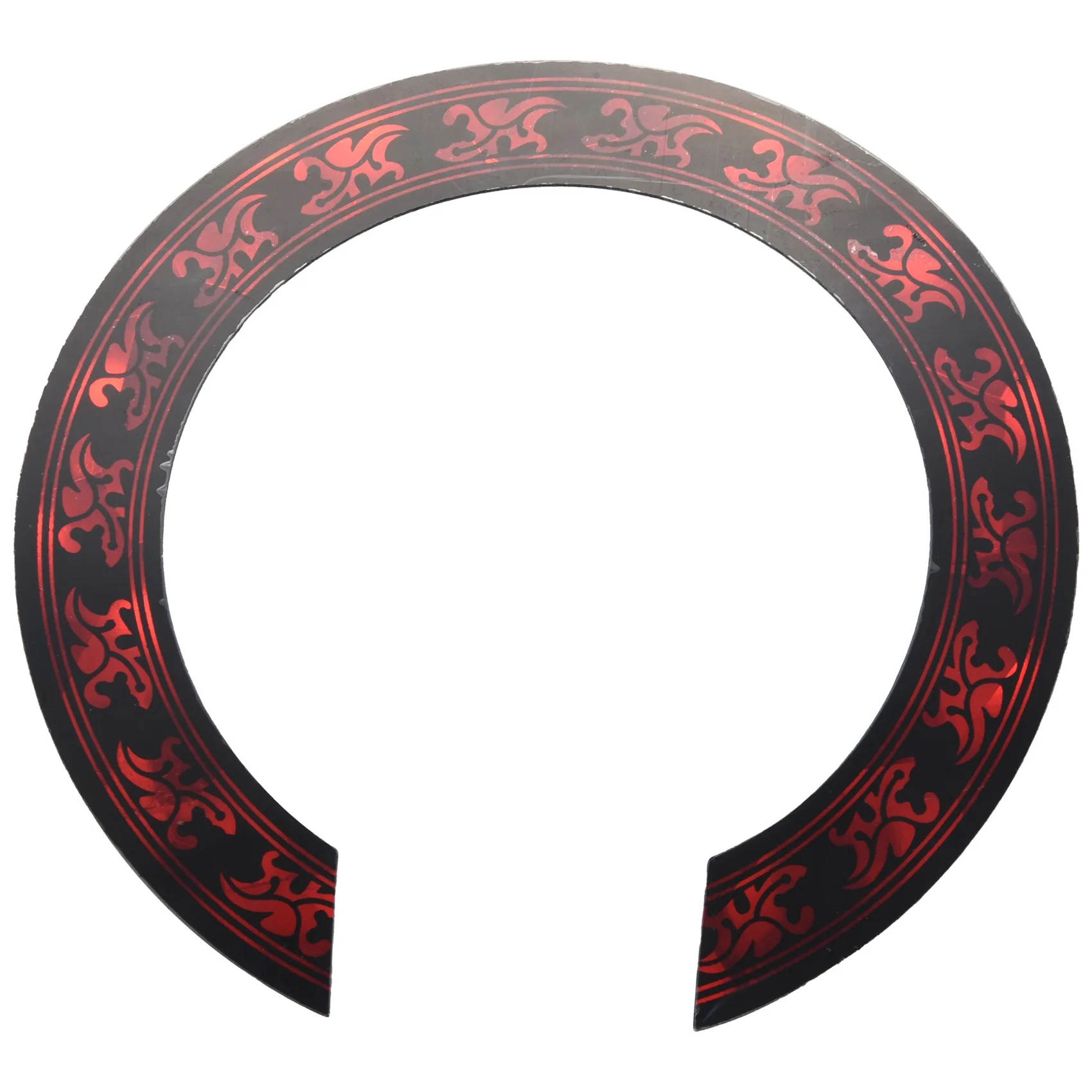 Adesivo Decalque Rosette Soundhole com padrão vermelho, guitarra clássica acústica peças substituição, 1 pc