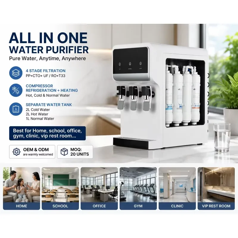 Korean Alkaline Water Purifier Desktop Ultrafiltration System Dual Purpose for Office B2B Factory Direct 15 Years History