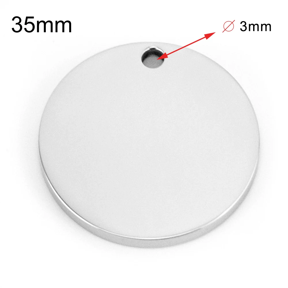 

Stainless steel 30mm 35mm Mirror polished Round Disc single package