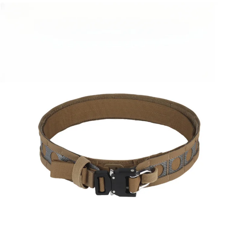 

Nylon Tactical Double Layer Outer Belt MOLLE Battle Belt Metal Quick Release Outdoor Camping Training