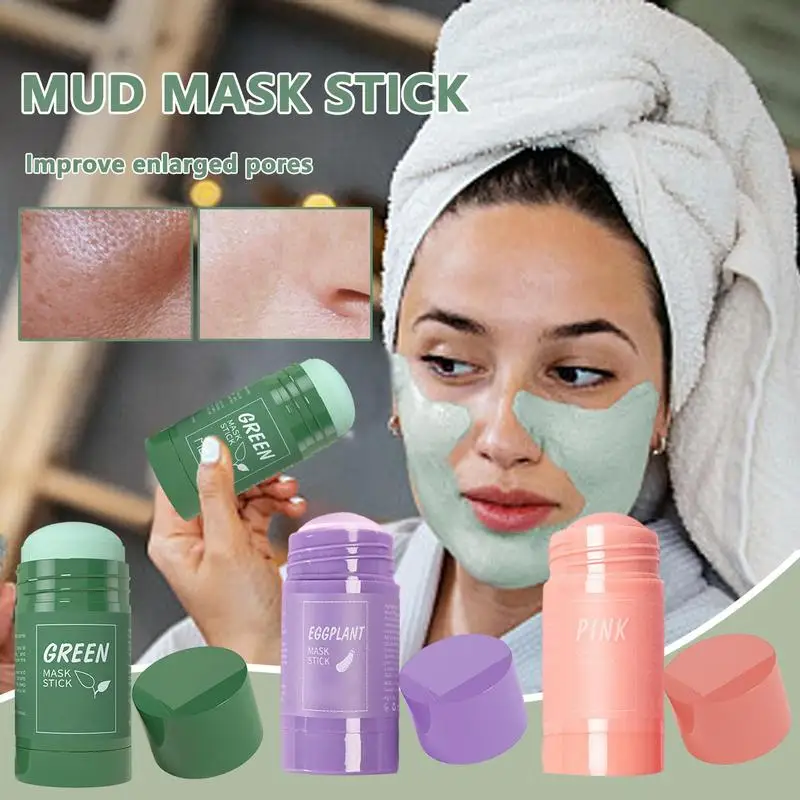 Mascarilla facial de té verde para limpieza profunda, mascarilla facial para limpieza profunda de poros, manchas iluminadoras, encogimiento de espinillas