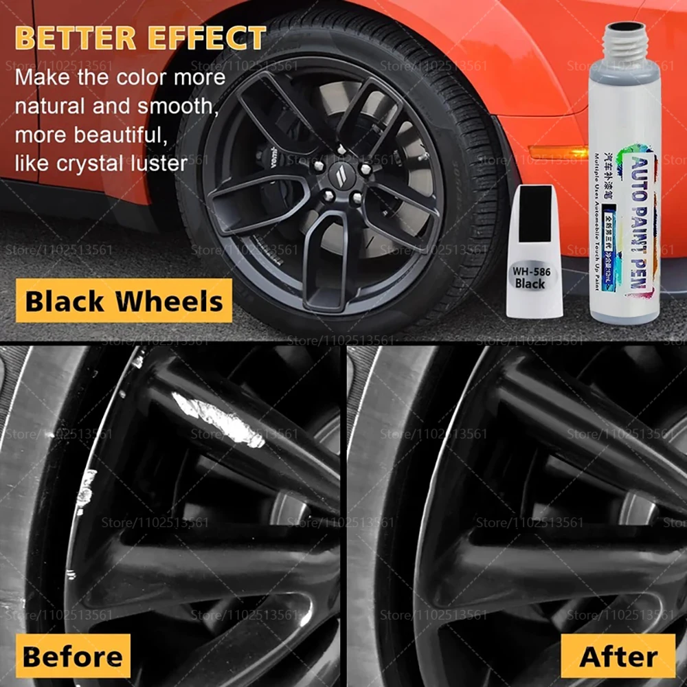 For Car Wheel Repair grey Silver Gloss Black Rim Touch Up Paint Wheel Repair Kit, Quick And Easy Wheel Scratch Repair, Rim Paint