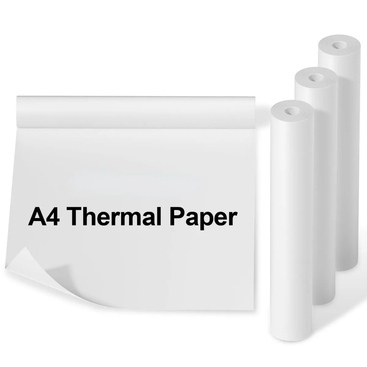 A4 schnell trocknendes kontinuierliches Thermopapier, 8.27mm * 3/5 m (210 "x 6,5") Breite für tragbaren A4-Drucker phomemo m08f/m832/m833/m834