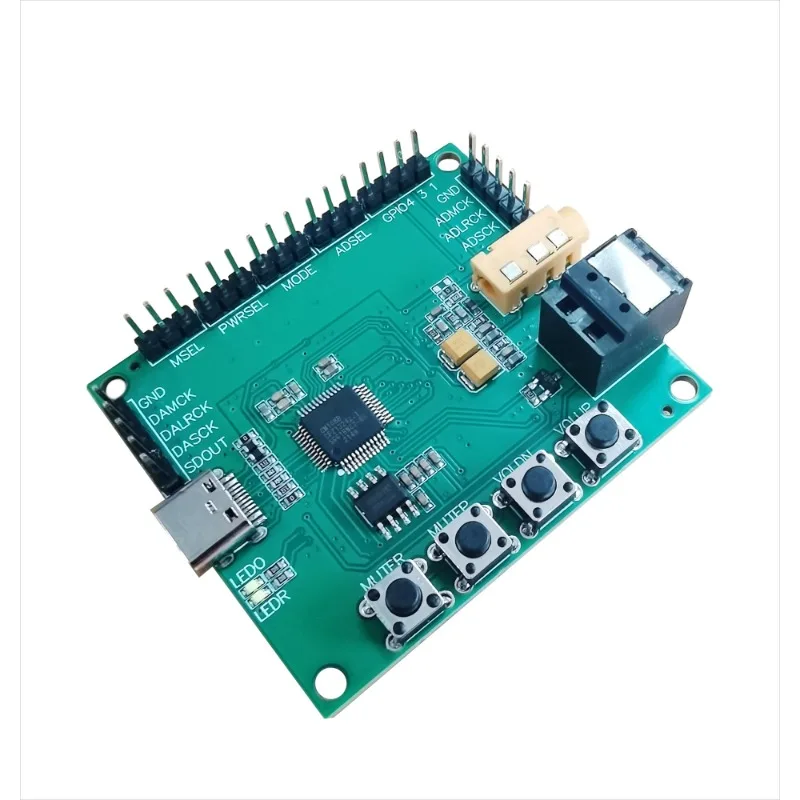 CM108B Sound Card Development Demonstration Board USB Typec to I2S Optical Fiber SPDIF Digital Audio Output Demo