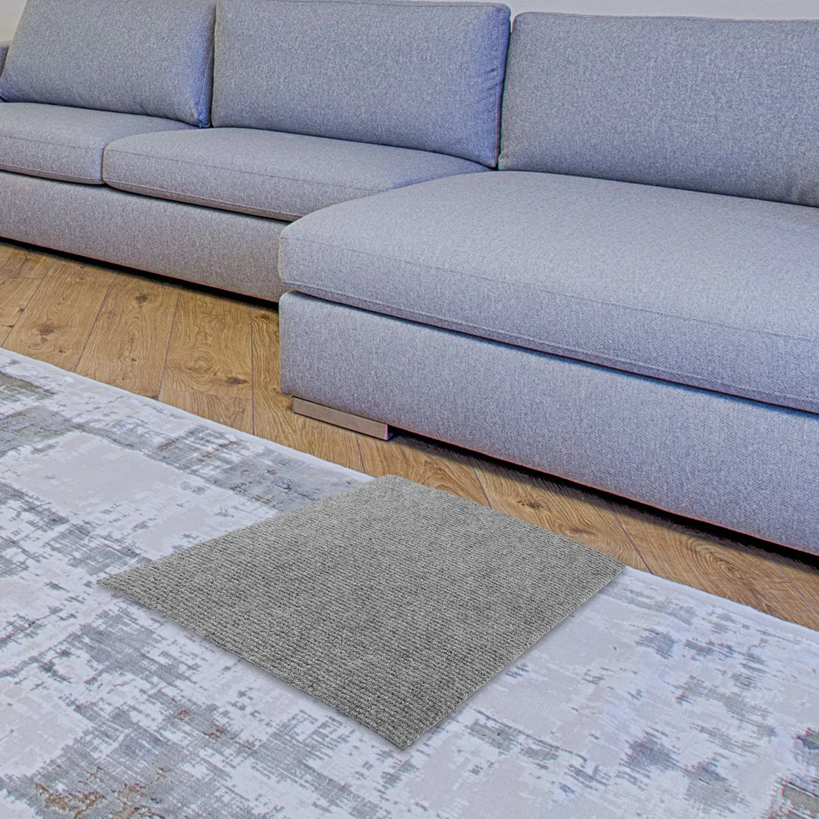 

10Pcs Self-Adhesive Floor Mats Antislip Easy Installation Commercial Grade for Offices Malls Exhibition Spaces