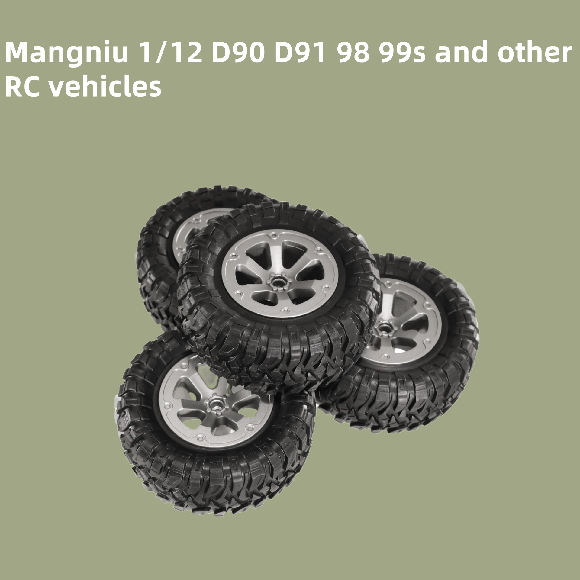 4pcs 73mm Plastic Wheel Tires for MN D90 MN98 MN99s WPL C14 C24 B14 B24 B16 B36 Fayee FY002 FY003 RC, 1:16 RC Track Auto Parts