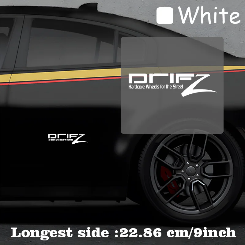 Z Shape Drift Style Text Stickers,  Multi Color Waterproof Vinyl Decals, 