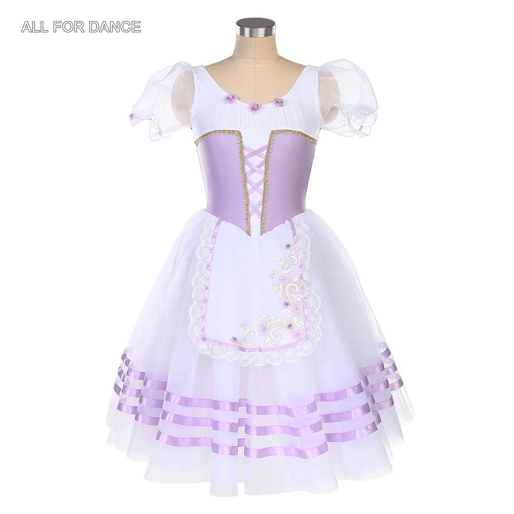 todo-para-bailar-lila-y-blanco-licra-top-corpino-ballet-danza-tutu-longitud-romantica-vestidos-de-ballet-trajes-de-bailarina