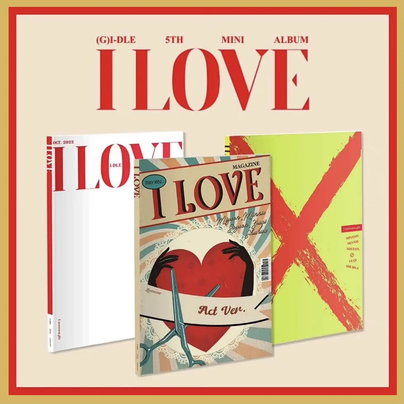 

Korean Star Kpop GIDLE Zhao Mei Yan Ye Shu Hua Song Mei Qi I Love Photo Book PB Magazine I Love Born X-File Books