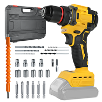 Brushless Cordless Impact Drill 10mm 2-Speed Electric Screwdriver Electric Hammer Drill for Dewalt 20V Battery (No Battery)