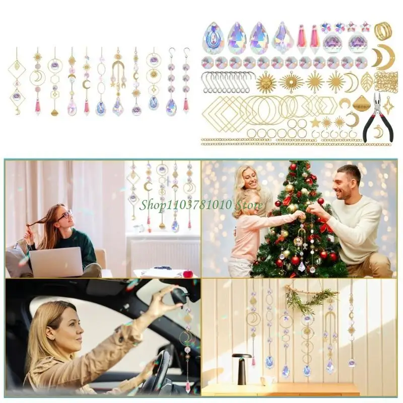 

U55d 200pcs Crystal Suncatchers Vising Crafure Crystals украшения солнца ловцы