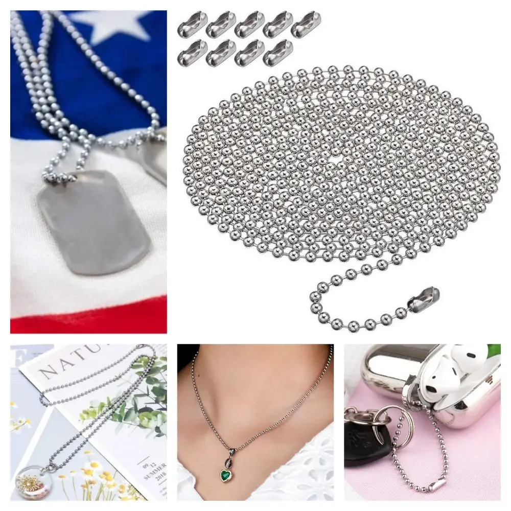 Adjustable Bead Link Chain 300cm Long Length Pull Connector Ceiling Fan Pull Chain Durable DIY Fan Pull Chain Extension