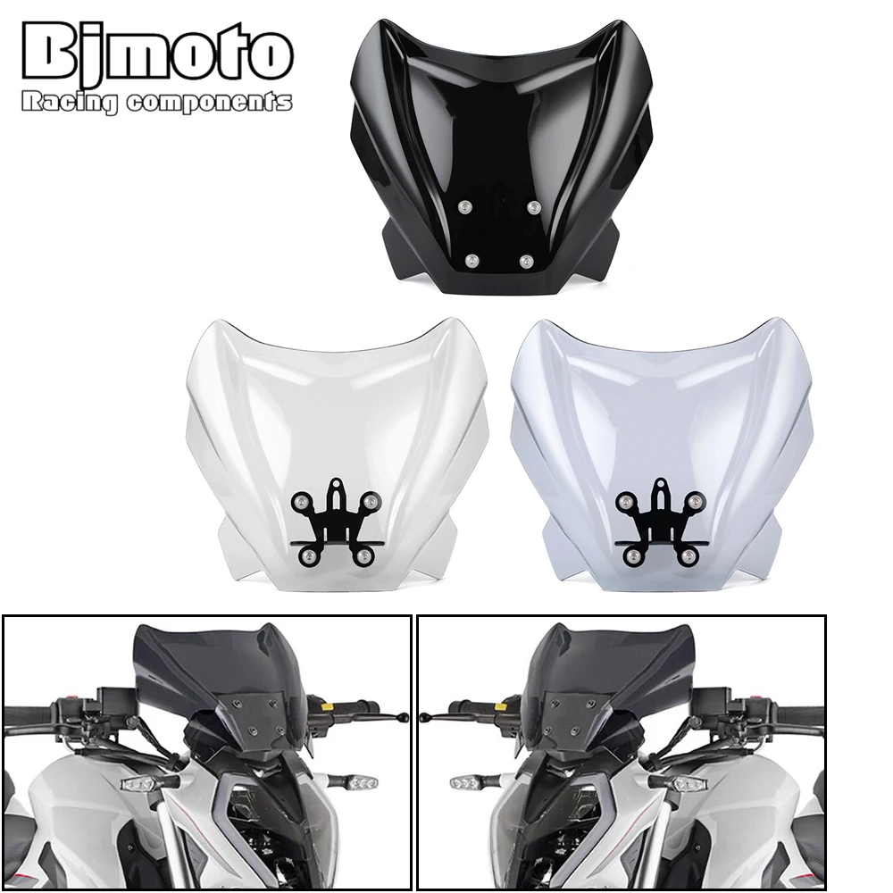 

Motorcycle Windshield Windscreen Wind Deflector Shield For Benelli 502C 2019 2020 2021