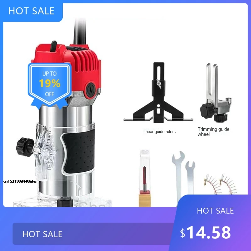 722020000 giri/min Lavorazione del legno Trimmer elettrico Fresatura del legno Incisione Scanalatura Rifilatrice Macchina per intaglio a mano Router di legno