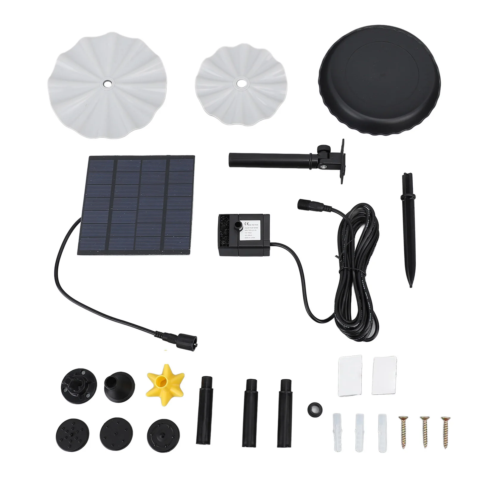 Solar Fountain Pump Solar Powered  Kit Powerful  Watering Pond Pump for Bird Bath Garden Backyard Pool Fish