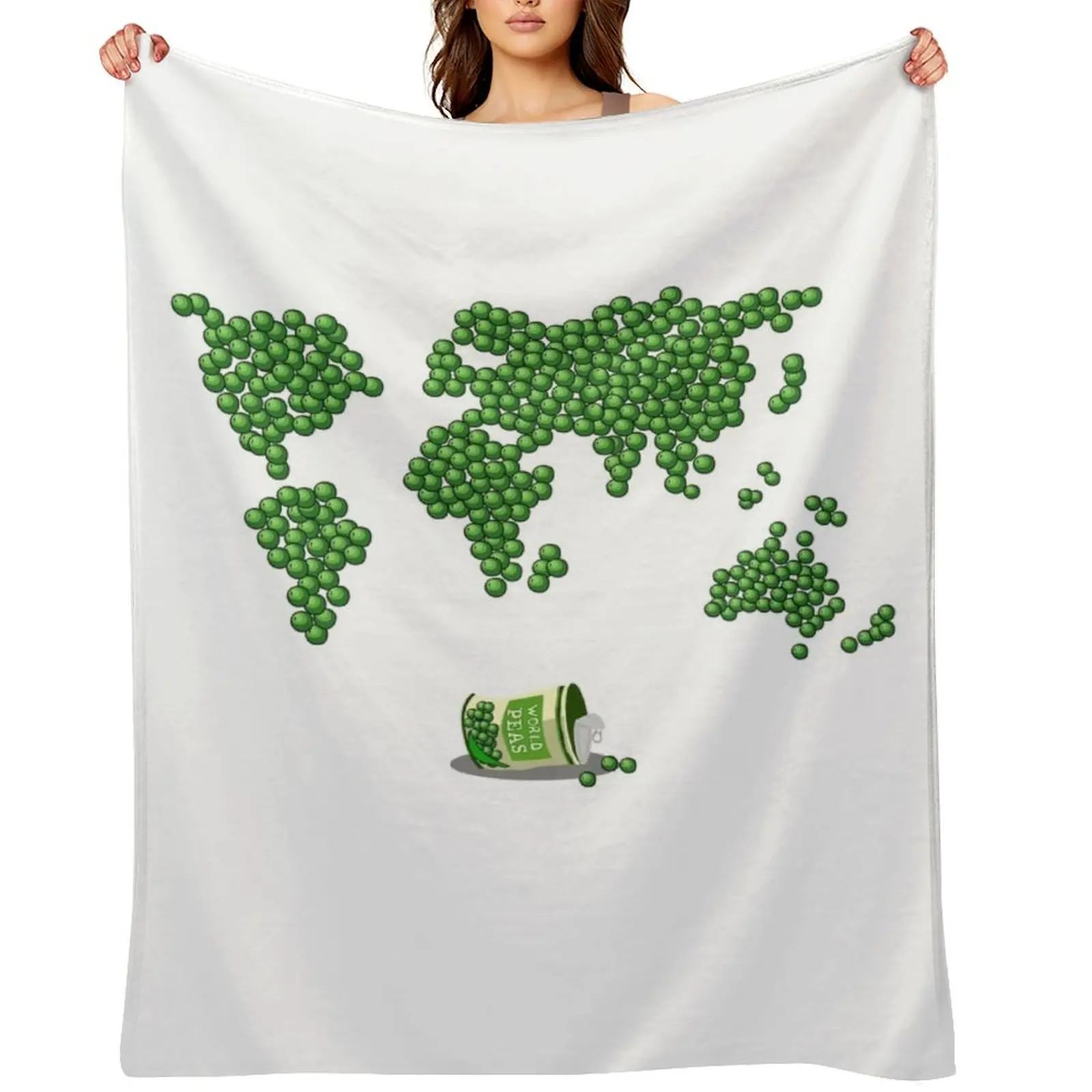 

World Peas. Funny Puns. World Peace. Throw Blanket Hairy Sofa Quilt Quilt Loose Blankets