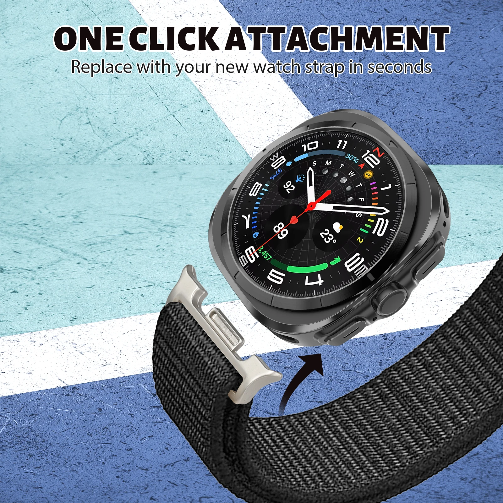 สายรัดกีฬาไนลอนสําหรับ Samsung Galaxy Watch 8 CLASSIC smartwatch อุปกรณ์เสริมนาฬิกาข้อมือสร้อยข้อมือ Correa Galaxy Watch 8 40 มม.44 มม.