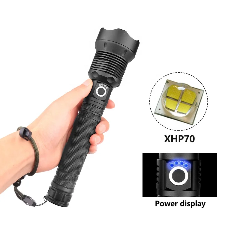 ANYGO Rechargeable LED Flashlights 90000 Lumens Bright Zoomable Waterproof Flashlight with 3 Modes Powerful for Camping Hiking